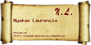 Nyakas Laurencia névjegykártya
